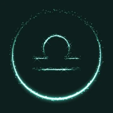 Shiny vector astrological symbol of Libra Stock Illustration