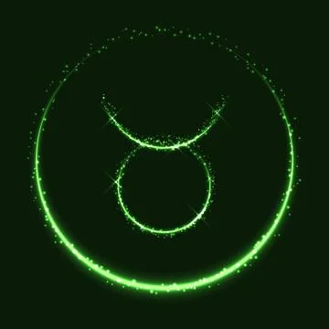 Shiny vector astrological symbol of Taurus Stock Illustration