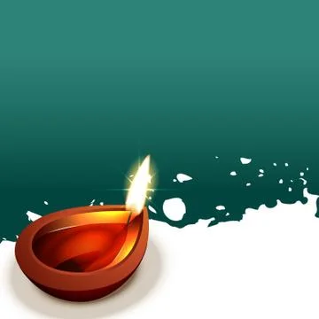 Shiny vector diya Stock Illustration