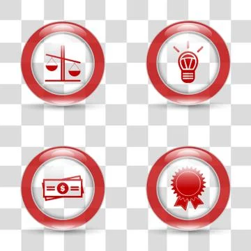 Shiny vector icons set Stock Illustration