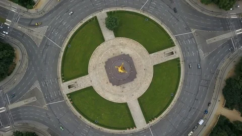 Shiny Victory Column in Berlin Stock Footage 92168284