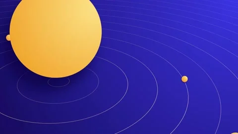 Shiny video background animation orbits Earth and has abstract planets moving in Stock Footage 221707866