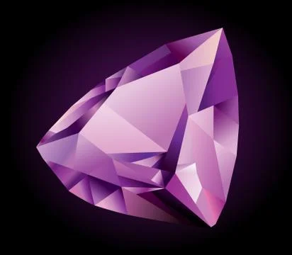 Shiny violet amethyst Stock Illustration