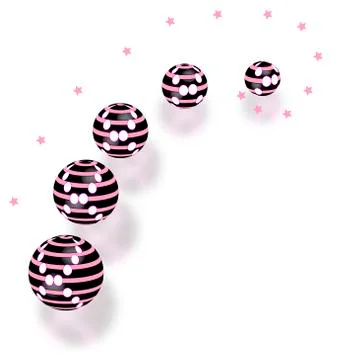 Shiny violet surround the ball Illustrazione stock