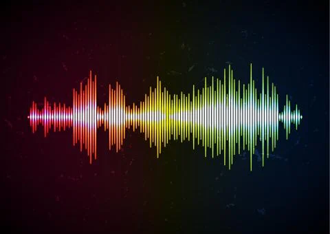 Shiny waveform on a grungy surface Stock Illustration
