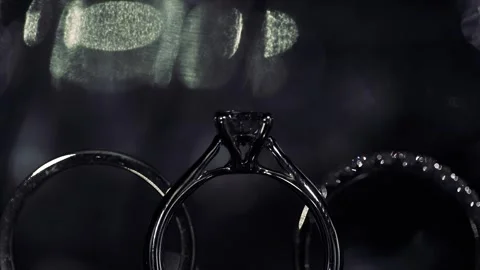 Shiny Wedding rings Stock Footage 274401873