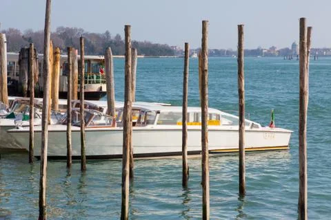 A Shiny White Boat Stock Photos