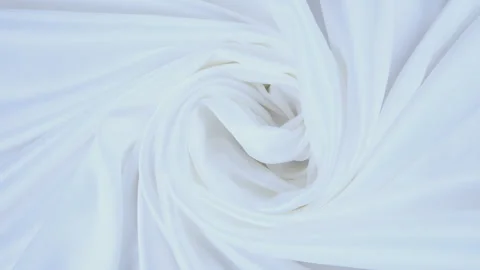 Shiny white flowing cloth texture shot in close up view macro shot. Wavy clean s Stock Footage 278219285