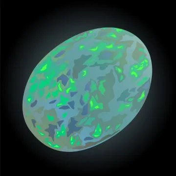 Shiny white opal Stock Illustration