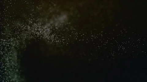 Shiny white particles moving in dark space Stock-Footage 258817171