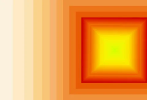 Shiny Yellow 3D Pyramid with Gradient Orange Multiple Layers Square Frame Stockillustratie