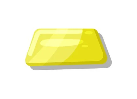 Shiny yellow button for game menu interface イラスト素材