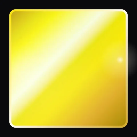 Shiny Yellow Square with Smooth Reflections and Gradient Light on Black Bac.. Stock Footage 346282520