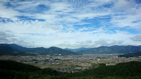 Shioda Plain and Flowing Clouds Vídeo Stock 330273350