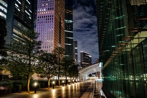 Shiodome office district Stock Photos
