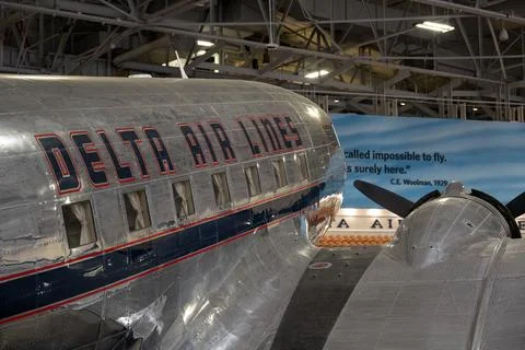 Ship 41 the first Douglas DC-3 to carry Delta passengers Stock Photos