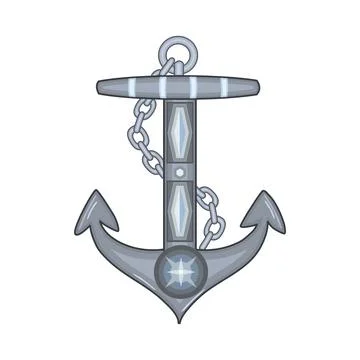 Ship anchor isolated on white background. Nautical symbol icon. Stock Illustration