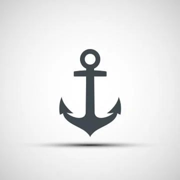 Ship anchor logo. Stockillustratie