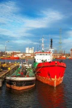 Ship and barge Stock Photos