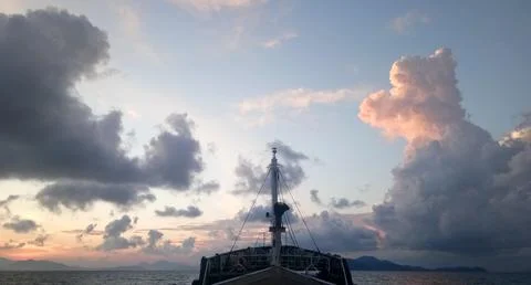 Ship and Cloudy Stock Photos