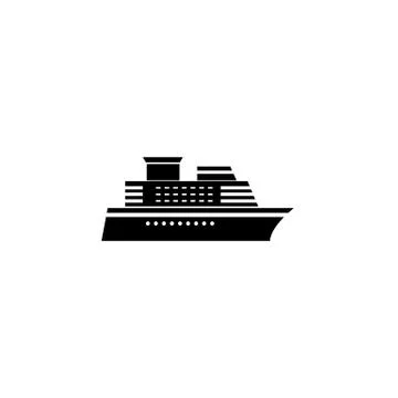Ship and Cruise solid icon, navigation Stock Illustration