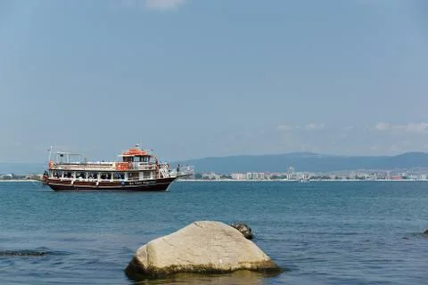 Ship and rock Stock Photos