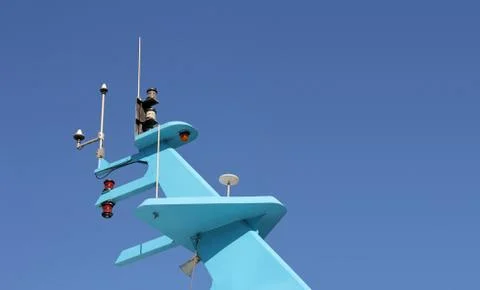 Ship antenna Foto stock