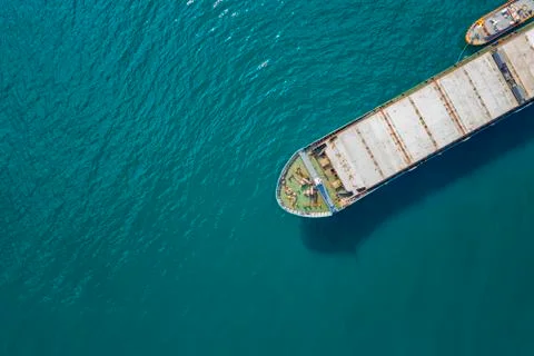 Ship approaching port Stock Photos