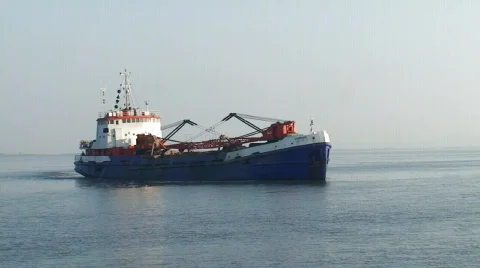 Ship arriving in the port Stock Footage 101017
