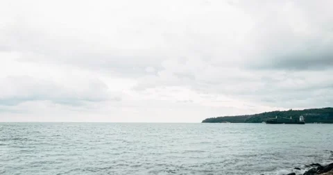 Ship Arriving In The Port Video stock 68933877