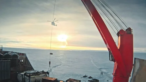 Ship arriving for unloading Video stock 85861281