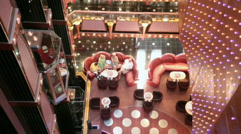 Ship atrium look down P HD 4295 Stock-Footage 569712