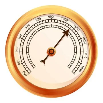 Ship barometer icon, cartoon style Stock Illustration