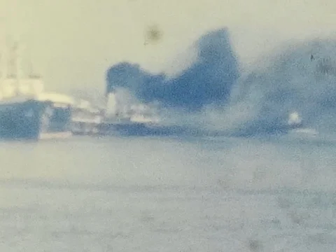 Ship in the bay Stock Footage 78010279