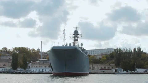 Ship in the bay of Sevastopol Stock-Footage 167493893