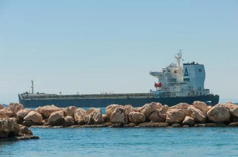 Ship in the bay of Taranto Stock Photos