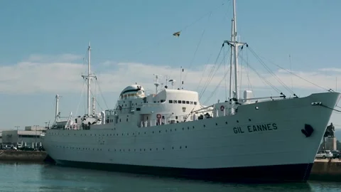 Ship at the bay in Viana do Castelo Portugal Stock Footage 148699232