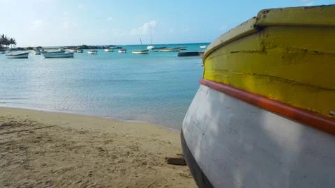 Ship on Beach Stock Photos