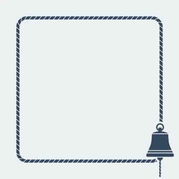 Ship bell marine background Stock-Illustration