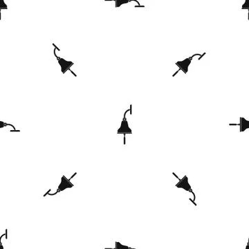 Ship bell pattern seamless black Illustrazione stock