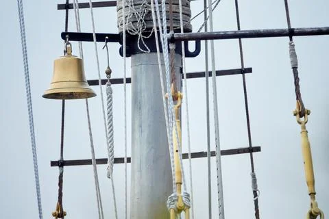 Ship bell on the ship. Foto stock