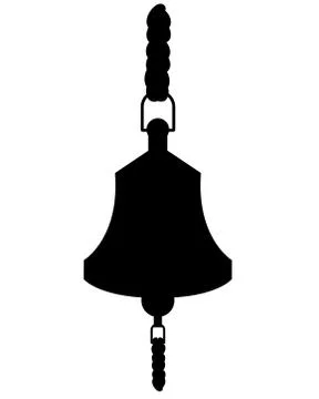 Ship bell silhouette - vector illustration for logo or sign. Stock-Illustration