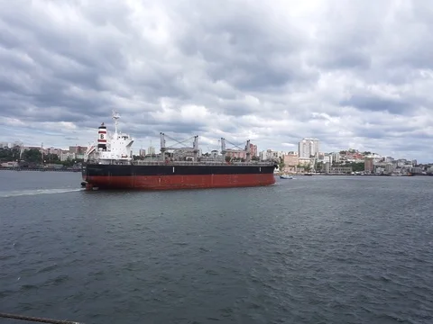 The ship is to berth Vídeo Stock 80520181
