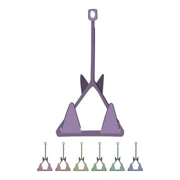 Ship boat anchor vector cartoon graphic Stock Illustration