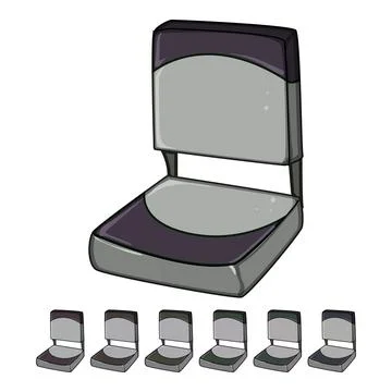 Ship boat seats cartoon vector graphic Stock Illustration