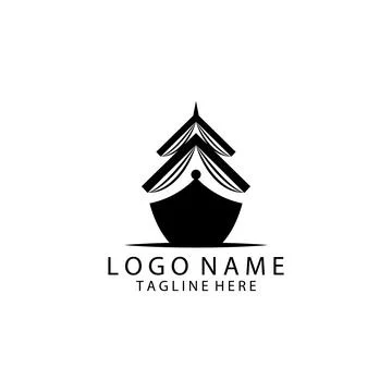 Ship book logo design vector Stock Illustration