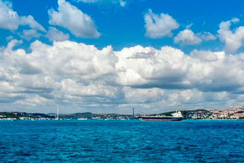 Ship on the Bosphorus Stock Photos