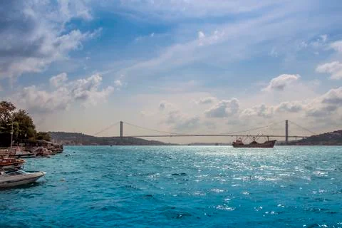 Ship on The Bosphorus Fotos de archivo