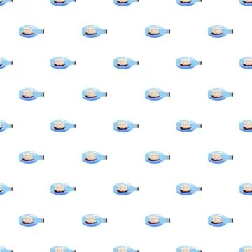 Ship in a bottle generating a seamless pattern Stock Illustration