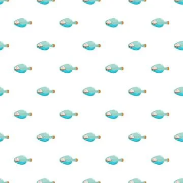 Ship in a bottle nautical decor seamless pattern Stock Illustration